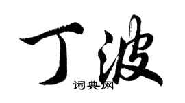 胡问遂丁波行书个性签名怎么写