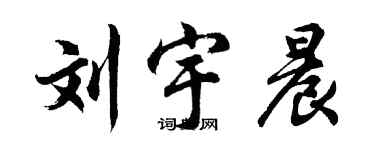 胡问遂刘宇晨行书个性签名怎么写
