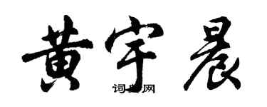 胡问遂黄宇晨行书个性签名怎么写