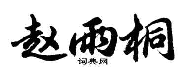 胡问遂赵雨桐行书个性签名怎么写