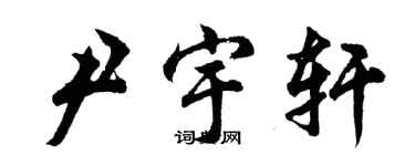 胡问遂尹宇轩行书个性签名怎么写