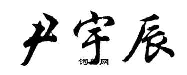 胡问遂尹宇辰行书个性签名怎么写