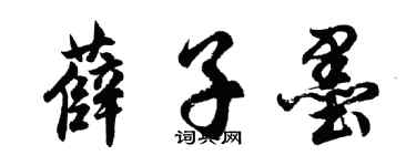 胡问遂薛子墨行书个性签名怎么写