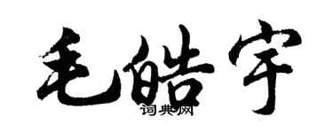 胡问遂毛皓宇行书个性签名怎么写