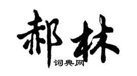 胡问遂郝林行书个性签名怎么写