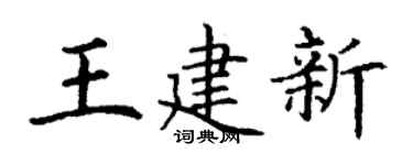 丁谦王建新楷书个性签名怎么写