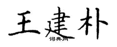 丁谦王建朴楷书个性签名怎么写