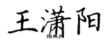 丁谦王潇阳楷书个性签名怎么写