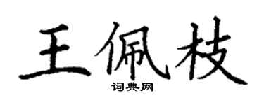 丁谦王佩枝楷书个性签名怎么写