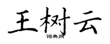 丁谦王树云楷书个性签名怎么写