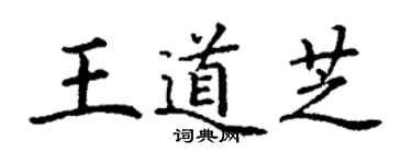 丁谦王道芝楷书个性签名怎么写