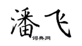丁谦潘飞楷书个性签名怎么写