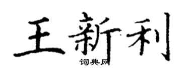 丁谦王新利楷书个性签名怎么写