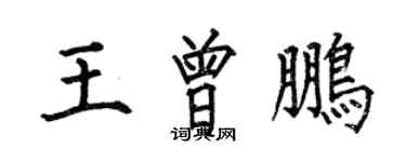 何伯昌王曾鹏楷书个性签名怎么写