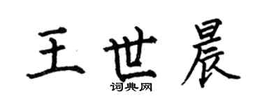 何伯昌王世晨楷书个性签名怎么写
