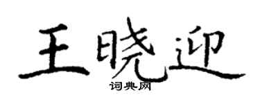 丁谦王晓迎楷书个性签名怎么写