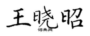 丁谦王晓昭楷书个性签名怎么写