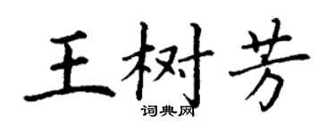 丁谦王树芳楷书个性签名怎么写