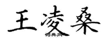 丁谦王凌桑楷书个性签名怎么写