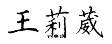 丁谦王莉葳楷书个性签名怎么写