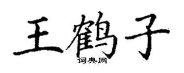 丁谦王鹤子楷书个性签名怎么写