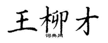丁谦王柳才楷书个性签名怎么写
