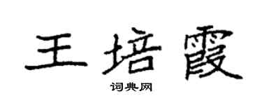 袁强王培霞楷书个性签名怎么写