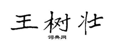 袁强王树壮楷书个性签名怎么写