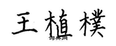 何伯昌王植朴楷书个性签名怎么写