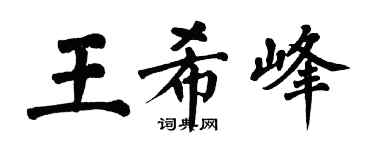 翁闿运王希峰楷书个性签名怎么写