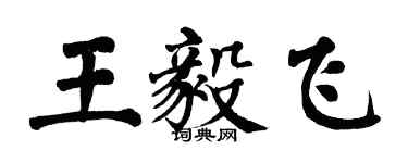 翁闿运王毅飞楷书个性签名怎么写