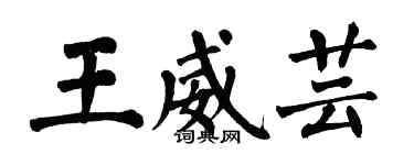 翁闿运王威芸楷书个性签名怎么写