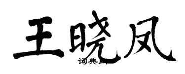 翁闿运王晓凤楷书个性签名怎么写
