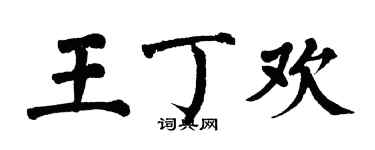翁闿运王丁欢楷书个性签名怎么写