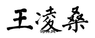 翁闿运王凌桑楷书个性签名怎么写