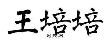 翁闿运王培培楷书个性签名怎么写