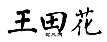 翁闿运王田花楷书个性签名怎么写