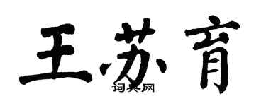 翁闿运王苏育楷书个性签名怎么写