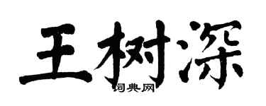 翁闿运王树深楷书个性签名怎么写