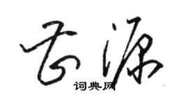 骆恒光曹源草书个性签名怎么写