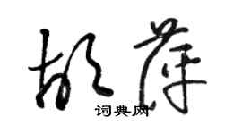 骆恒光胡萍草书个性签名怎么写