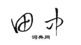 骆恒光田中草书个性签名怎么写