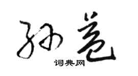 骆恒光孙益草书个性签名怎么写