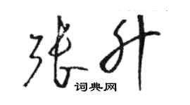 骆恒光张升草书个性签名怎么写