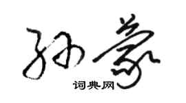 骆恒光孙蒙草书个性签名怎么写