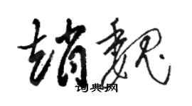 骆恒光赵魏草书个性签名怎么写