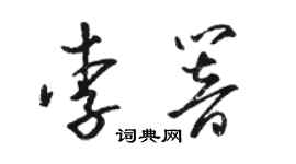 骆恒光李响草书个性签名怎么写
