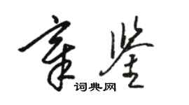 骆恒光章鉴草书个性签名怎么写