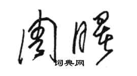 骆恒光周曙草书个性签名怎么写
