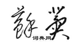 骆恒光苏冀草书个性签名怎么写